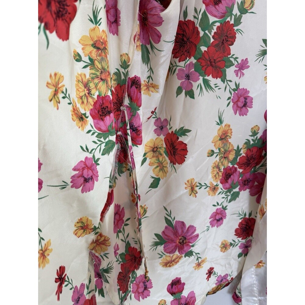 Victoria’s Secret Vintage Gold Label Tropical Floral Kimono Robe One Size Satin - Picture 6 of 10